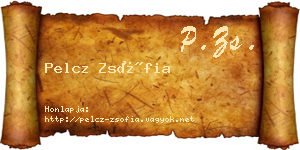 Pelcz Zsófia névjegykártya